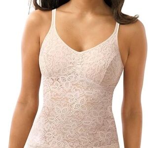 Bali Firm control, Shaping Smoothing Lace Camisole Built in no-wire Bra Nude 3XL